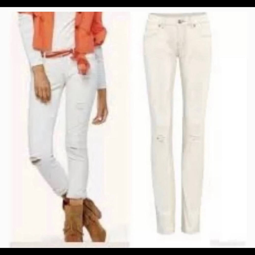 CABI Slim Boyfriend Distressed Jeans size 4